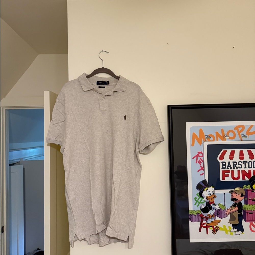 Ralph Lauren Gray Polo Shirt Classic Style